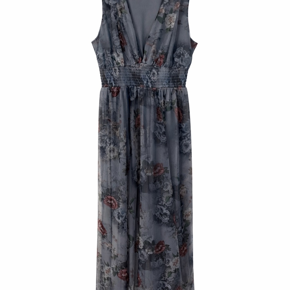 Baltic Born Dusty Blue Floral Maxi Dress
